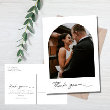 Moderne Arch Foto Hochzeit Vielen Dank