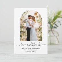 Moderne Arch Foto Rahmen Liebe und Dank Hochzeit
