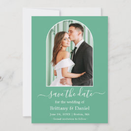 Moderne Arch Foto Rahmen Neo Minze Green Save The Date