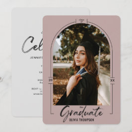 Moderne Arch Lila Abschluss Ankündigung &