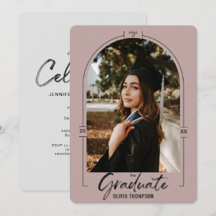 Moderne Arch Lila Abschluss Ankündigung &