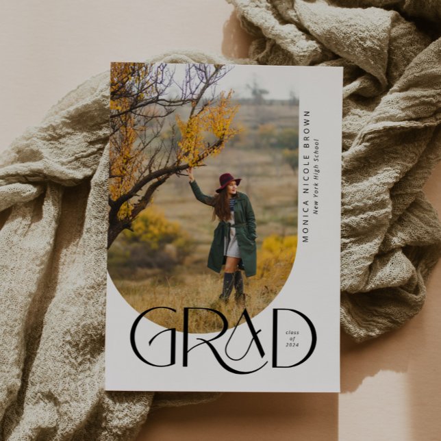 Moderne Arch Minimalistisch Foto Graduation Party Einladung (Von Creator hochgeladen)