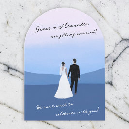 Moderne Arch Wedding Einladung