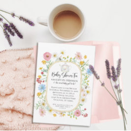 Moderne Arch Wildblume Blumenbienen Teatro Sociale Einladung