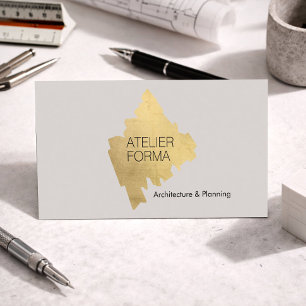 Moderne Architekten-Gold-Minimal Visitenkarte