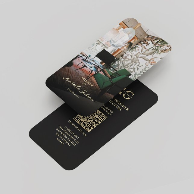 Moderne Architektur Innenarchitekten Designer Mono Visitenkarte (Modern Architect Interior Designer Monogram Black Business Card
)