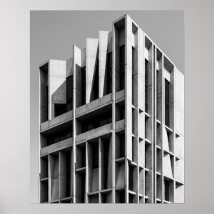 Moderne Architektur Schwarz-Weiß-Plakat Beton Poster
