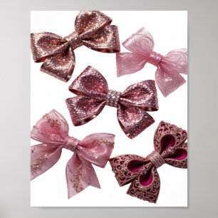 Moderne Argent OR ROSE ET RUBANS ROSES Impression