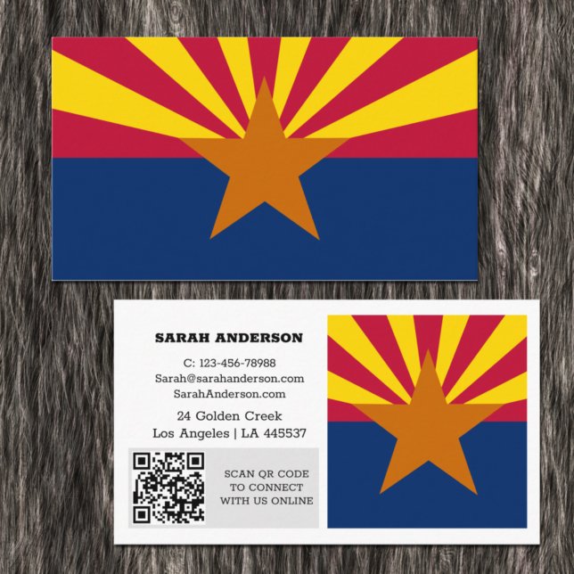 Moderne Arizona Business Card, Arizona Flag / USA Visitenkarte (Von Creator hochgeladen)