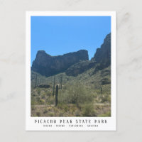 Moderne Arizona Wüste Picacho Highlights Postkarte