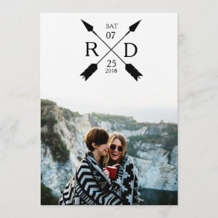 Moderne Arrow   SAVE THE DATE   Hochzeit von Fotos