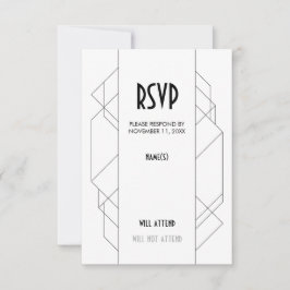 Moderne Art Deco Response Card RSVP Karte