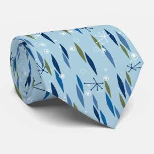 Moderne Art der Mitte des Jahrhunderts blaue und Krawatte