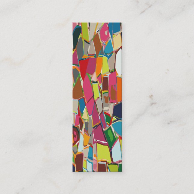 Moderne Art Geometric Deko Mehrfarbig Mini Visitenkarte (Vorderseite)