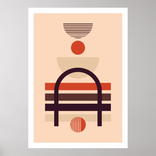 Moderne Art-Geometrie-Zusammensetzung 2 Poster (Vorne)