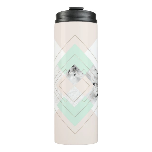 Moderne Art-geometrischer Entwurf Thermosbecher (Vorderseite)