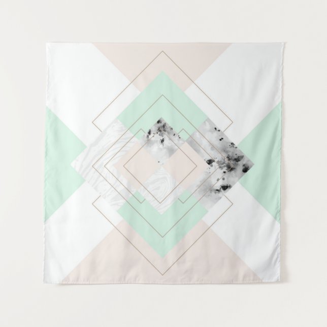 Moderne Art-geometrischer Entwurf Wandteppich (Vorderseite)