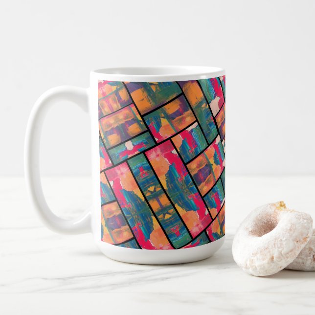 Moderne Art Paint Kaffeetasse (Mit Donut)