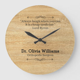 Moderne Arztnamensbezeichnung Quote Holzlampenschi Große Wanduhr