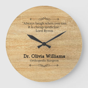 Moderne Arztnamensbezeichnung Quote Holzlampenschi Große Wanduhr