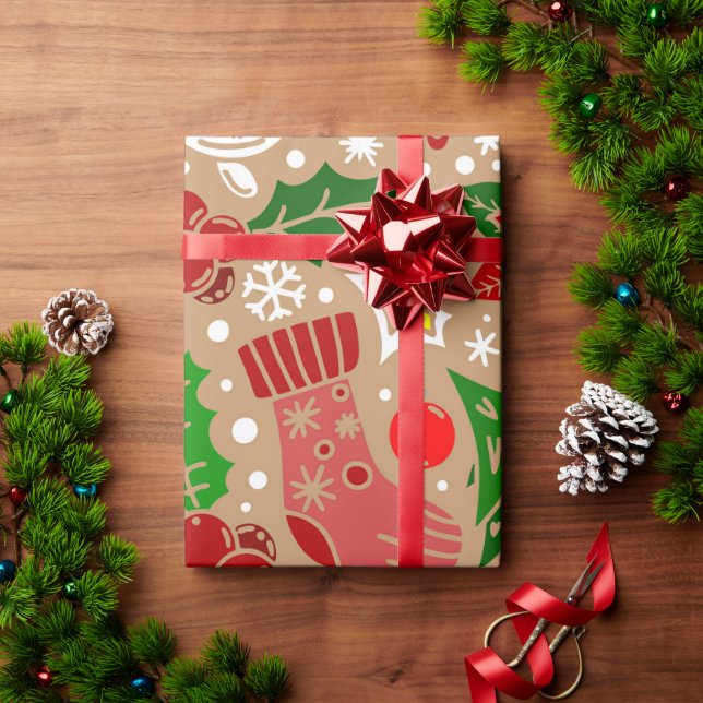 Moderne ästhetische Gestaltung  Geschenkpapier (Feiertagsgeschenk)