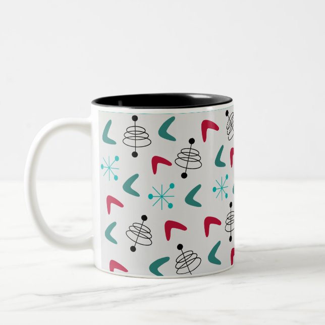Moderne Atombombe des Mittelalters Zweifarbige Tasse (Links)