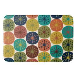 Moderne Atomdots-Retro-Muster Mitte des Jahrhunder Badematte