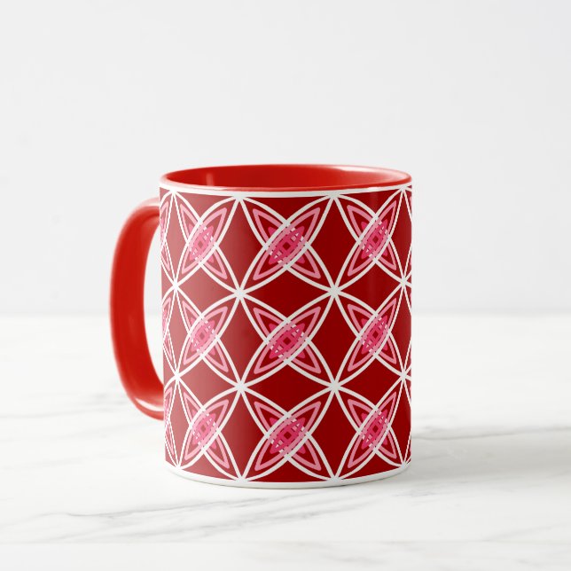 Moderne Atomdrucke Mitte des Jahrhunderts - Dunkel Tasse (Vorderseite Links)