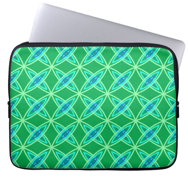 Moderne Atomdrucke Mitte des Jahrhunderts - Jade G Laptopschutzhülle (Vorderseite)