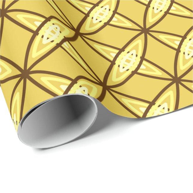 Moderne Atomdrucke Mitte des Jahrhunderts - Mustar Geschenkpapier (Rolleneckpunkt)