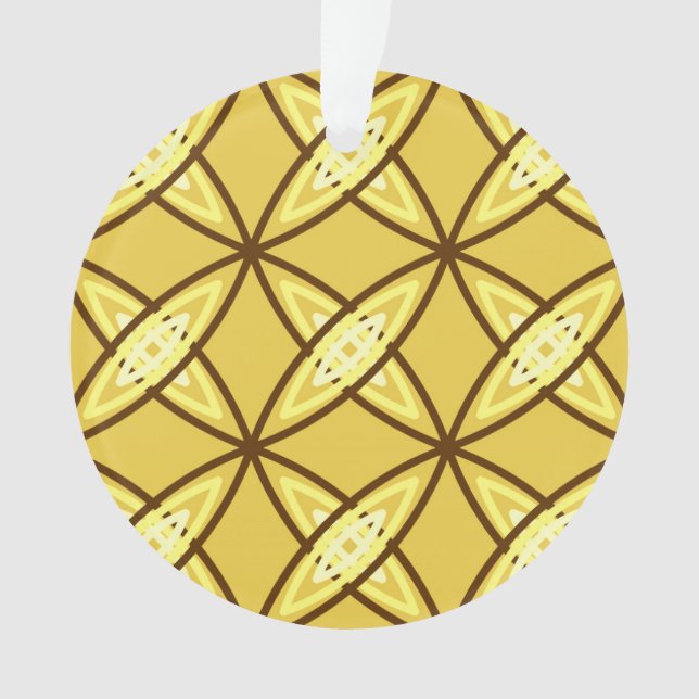 Moderne Atomdrucke Mitte des Jahrhunderts - Mustar Ornament (Vorderseite)