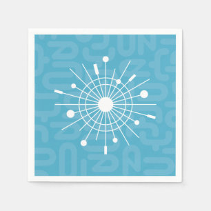 Moderne Atomsputnik-Snowflake-MOD Mitte des Jahrhu Serviette