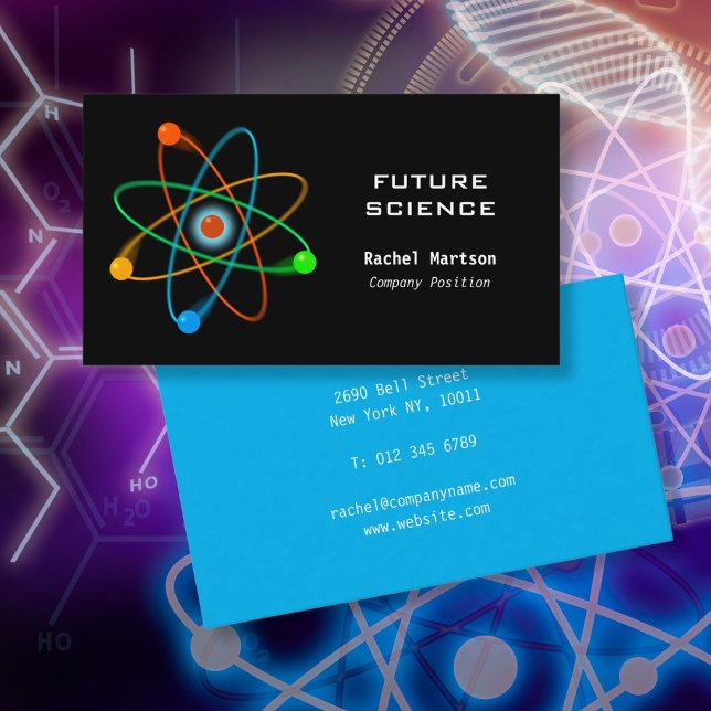 Moderne Atomstruktur der Wissenschaft Visitenkarte (Modern Science Atomic Structure Business Card)