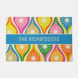 Moderne Atomtropfen Mitte des Jahrhunderts Retro P Fußmatte