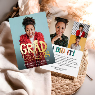 Moderne audacieux Grad 224 faire-part