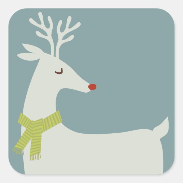Moderne Aufkleber für Reindeer-Ferien (Vorderseite)