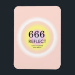 Moderne Aura Angel Numerologie 666 Bedeutung Magnet<br><div class="desc">Entspannendes spirituelles ombre Design,  mit Engel Nummer 666,  einer Zahl,  die einen dazu ermutigt,  einen Schritt zurück zu gehen und nachzudenken,  ob Dinge,  die man tut,  mit deiner höheren spirituellen Wahrheit in Einklang stehen. Engel Zahlen 6666 Gradientenposter mit Bedeutung und Zahlenerklärung. Engel Zahlen Geschenke.</div>