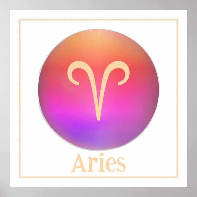 Moderne Aura Aries Zodiac Poster (Vorne)