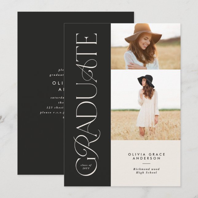 Moderne Aura pink farbige Typografie Multi-Foto (Vorne/Hinten)