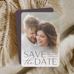 Moderne Aussage Vertikales Foto Save The Date