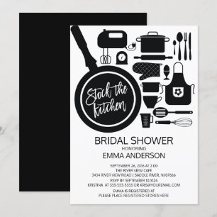 Moderne Ausstattung der Küchen Bridal Dusche Einla Einladung