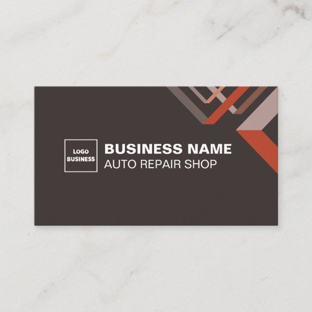 Moderne Auto Mechanik Auto Service BS Card Visitenkarte (Vorderseite)