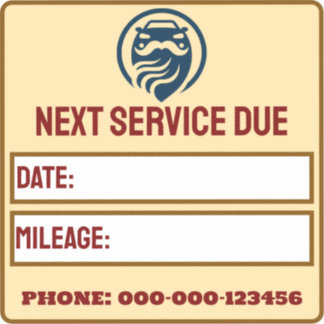 Moderne Auto-Service-Erinnerung Aufkleber