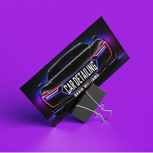 Moderne Autowasch & Auto im Detail Visitenkarte