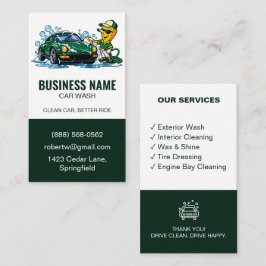 Moderne Autowaschanlage Auto-Detailing-Dienstleist Visitenkarte