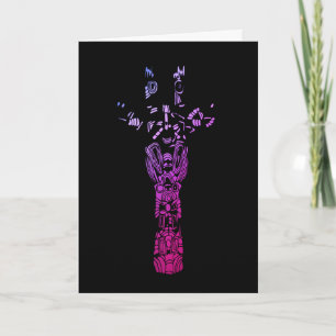 Moderne Aztec Giraffe Regenbogen und Schwarz Karte