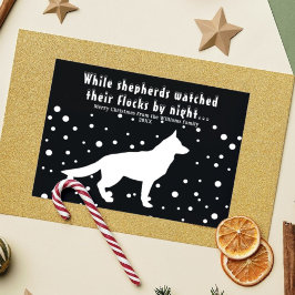 Moderne B&W German Shepherds Weihnachtsgrüße Feiertagspostkarte