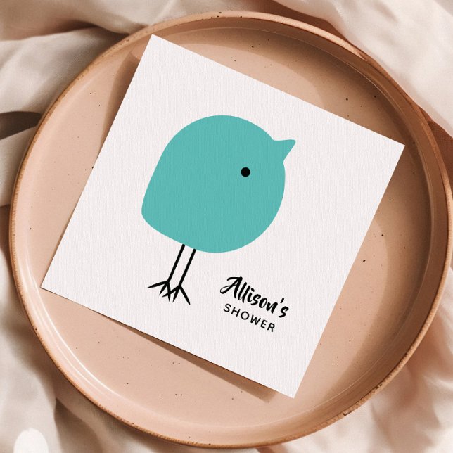 Moderne Baby Bird Napkin Babydusche Mitte des Jahr Serviette (Von Creator hochgeladen)