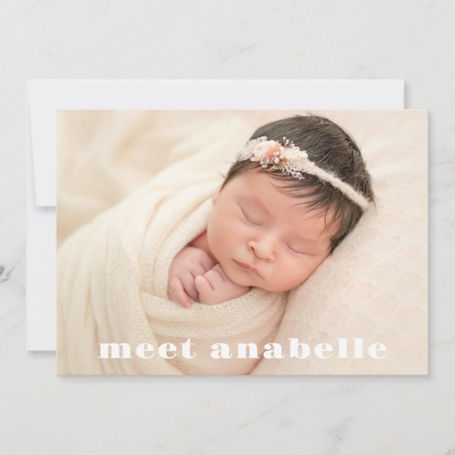 Moderne Baby Foto Collage Geschlecht Neutrale Gebu Ankündigung (Vorderseite)