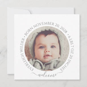 Moderne Baby Foto Geburtshilfekarte